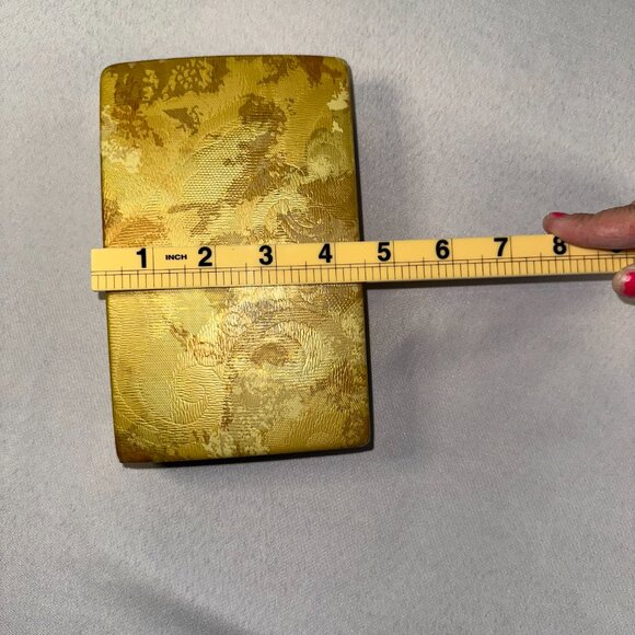 Mele Clamshell Hard Case Floral Vintage 1970's Travel Jewelry Box 7" x 4.75" - Picture 9 of 10